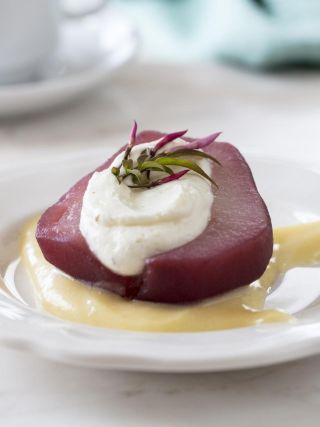cypress-grove-recipes-poached-pears-with-purple-haze-cream