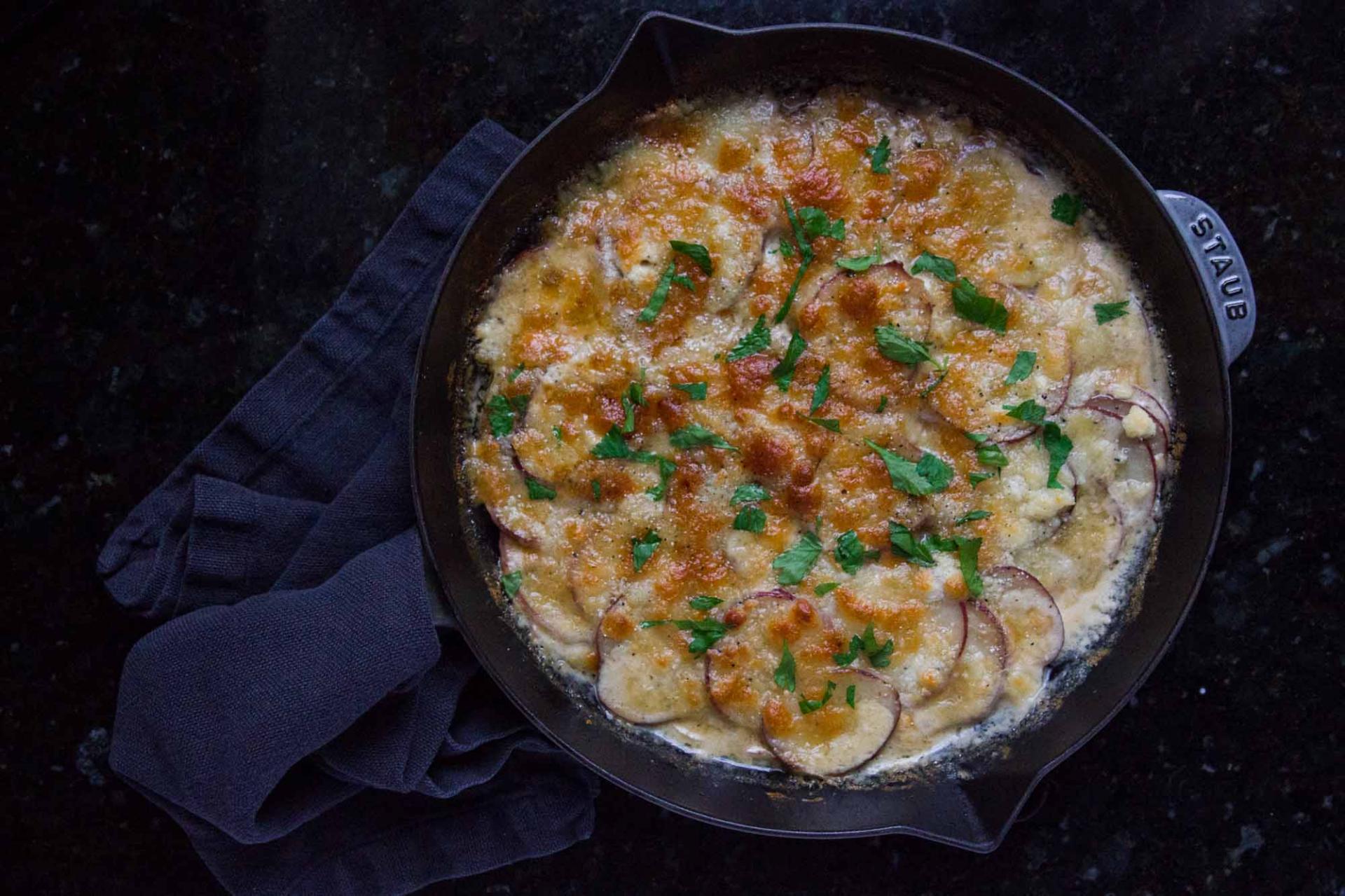 Skillet Potato Gratin with Truffle Tremor®