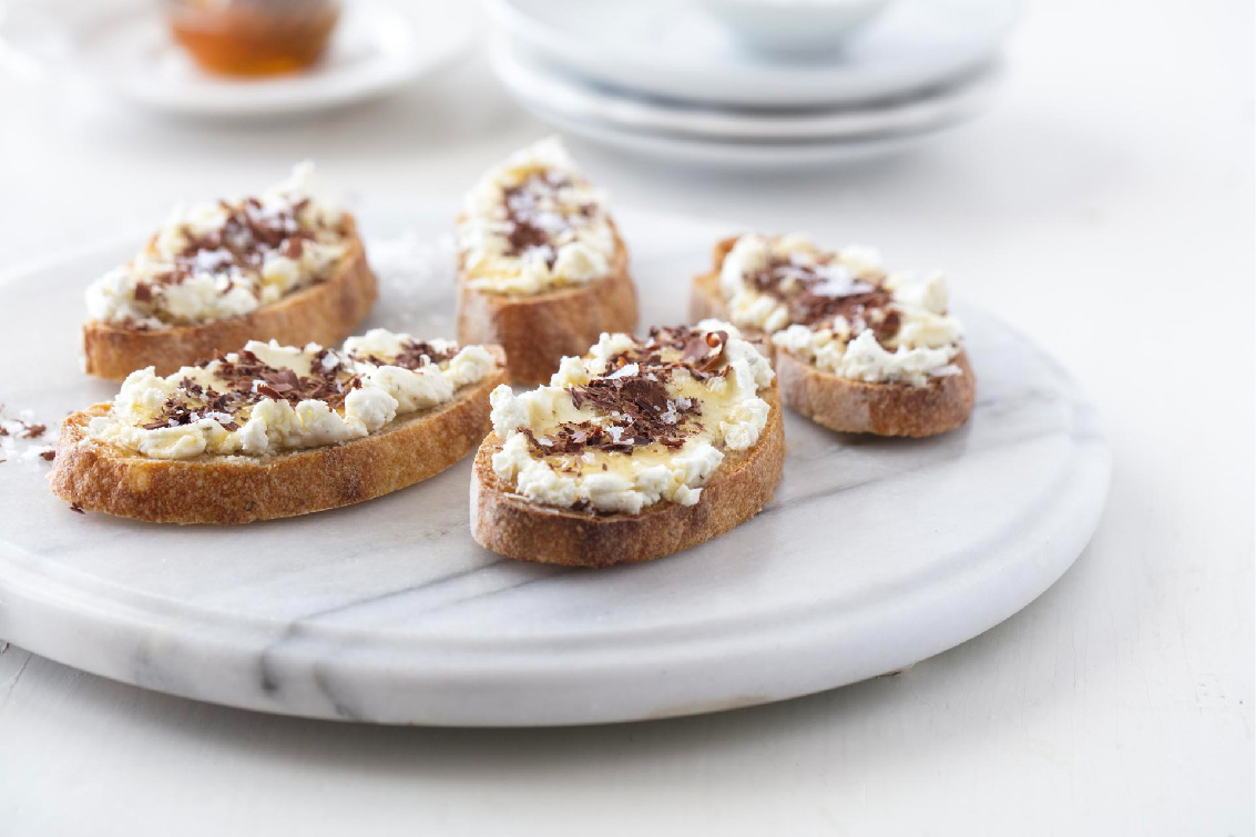 Purple Haze® and Chocolate Crostini