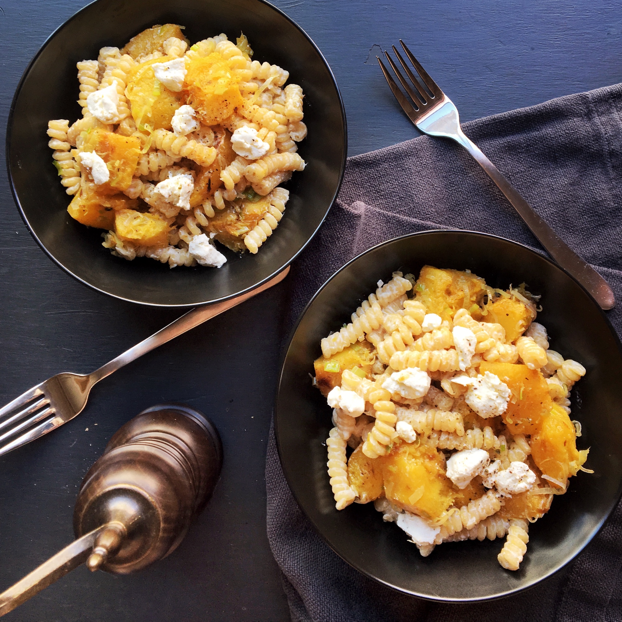 PsycheDillic® Pasta with Acorn Squash and Melted Leeks